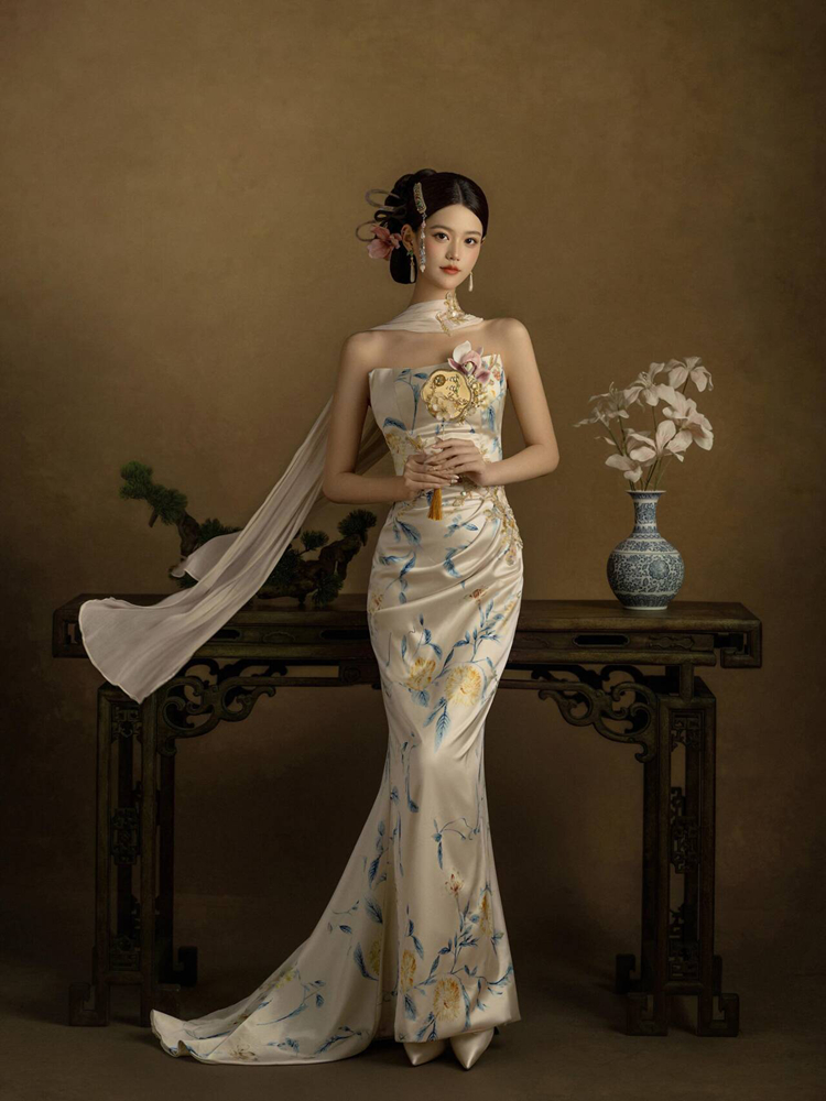 Ethnic Fashion Studio - 2026 Nieuwe Studio Chinese Stijl Bruidsjurk
