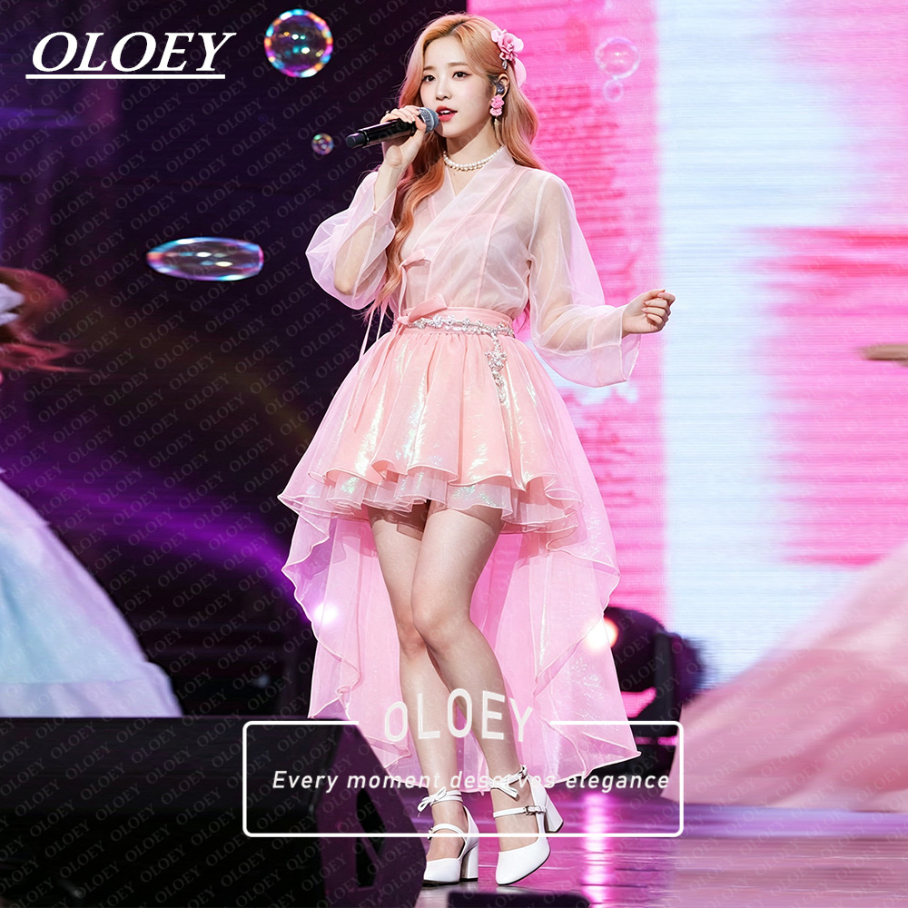 Hanbok Modern Set - OLOEY Moderne Roze Korte Concert Hanbok