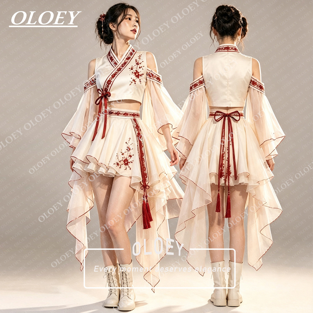 OLOEY Moderne Rode Borduurwerk - Hanbok Modern Set recensie en prijs
