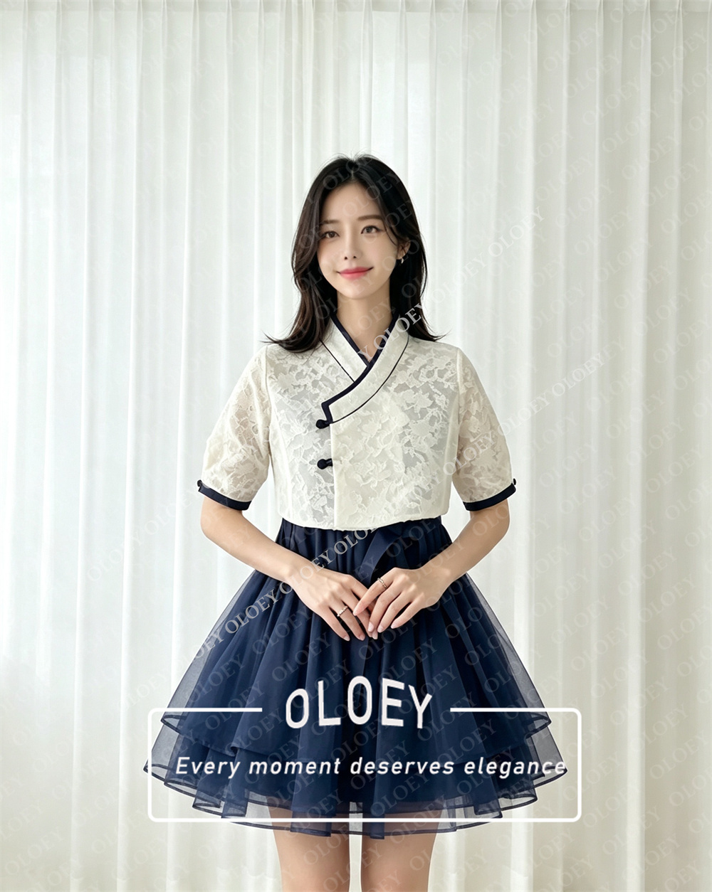 OLOEY Moderne Zwarte Korte Con - Hanbok Modern Set recensie en prijs