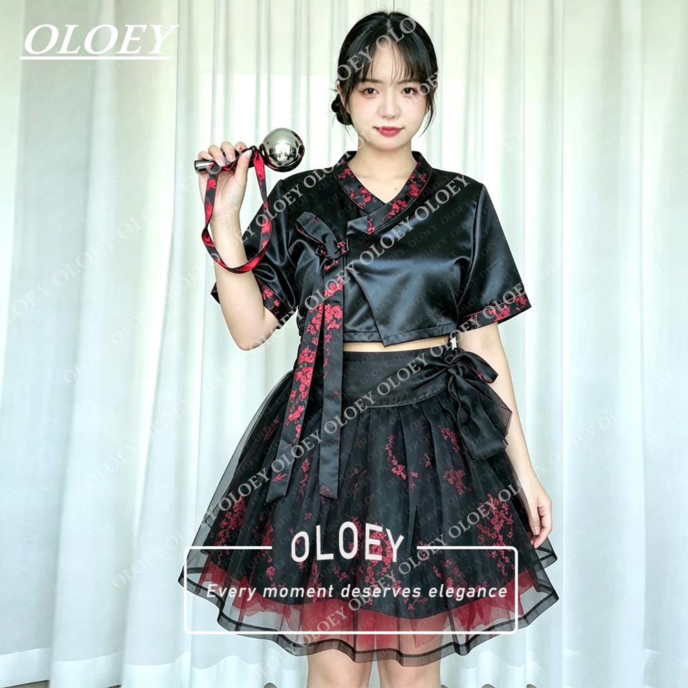 OLOEY Moderne Zwarte Korte Con - Hanbok Modern Set recensie en prijs