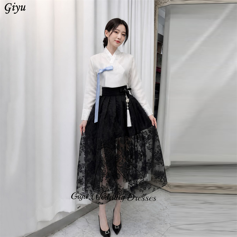 Giyu Aangepaste zwarte contras - Hanbok Modern Set recensie en prijs